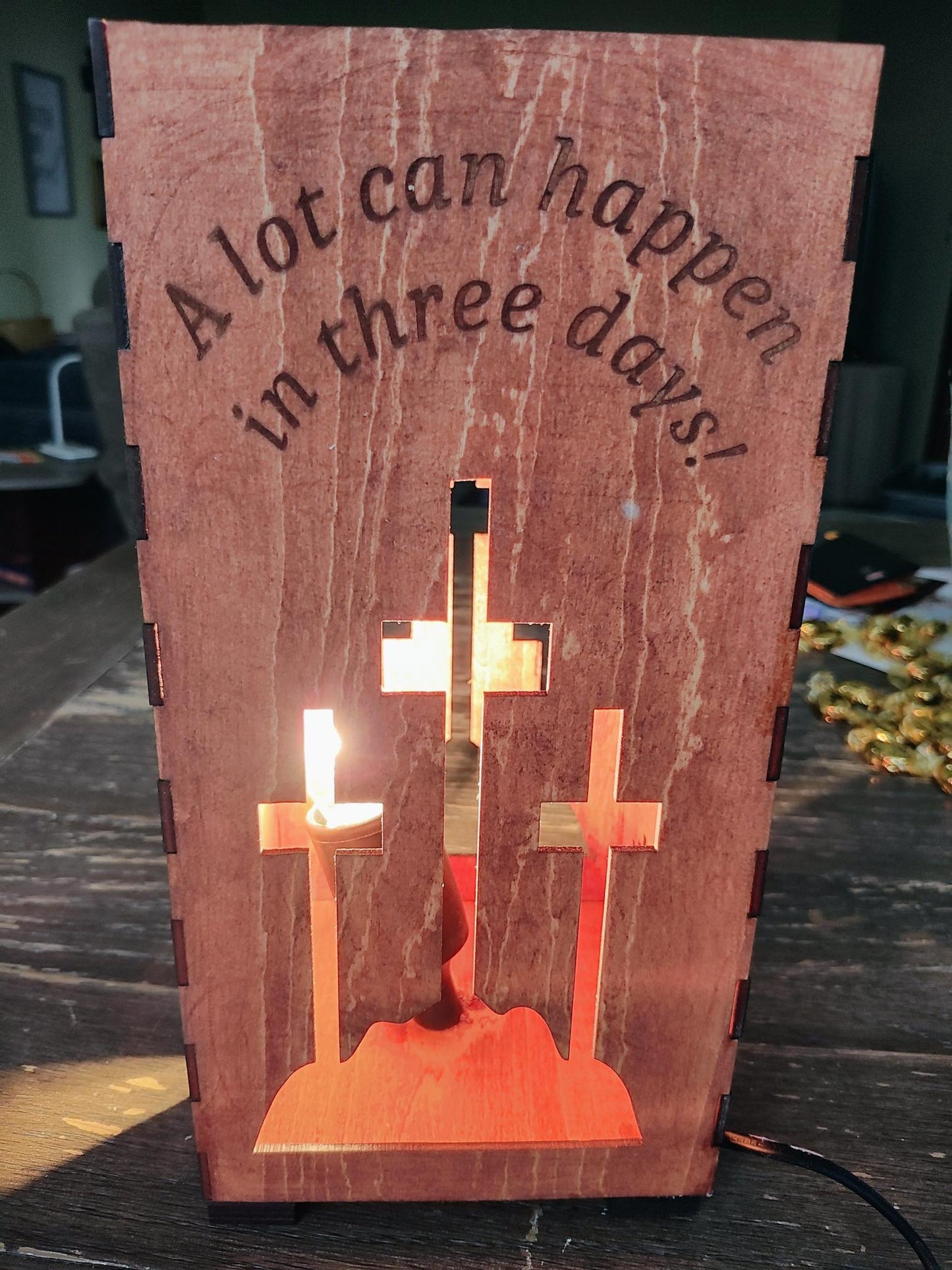 Wooden Easter Night Light/Lamp