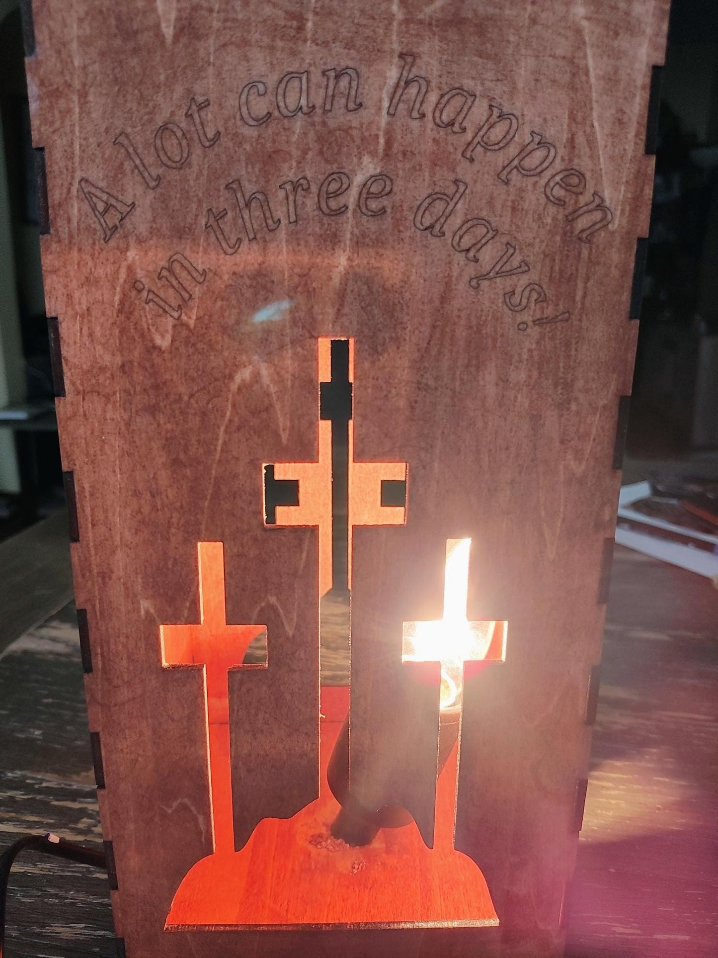 Wooden Easter Night Light/Lamp